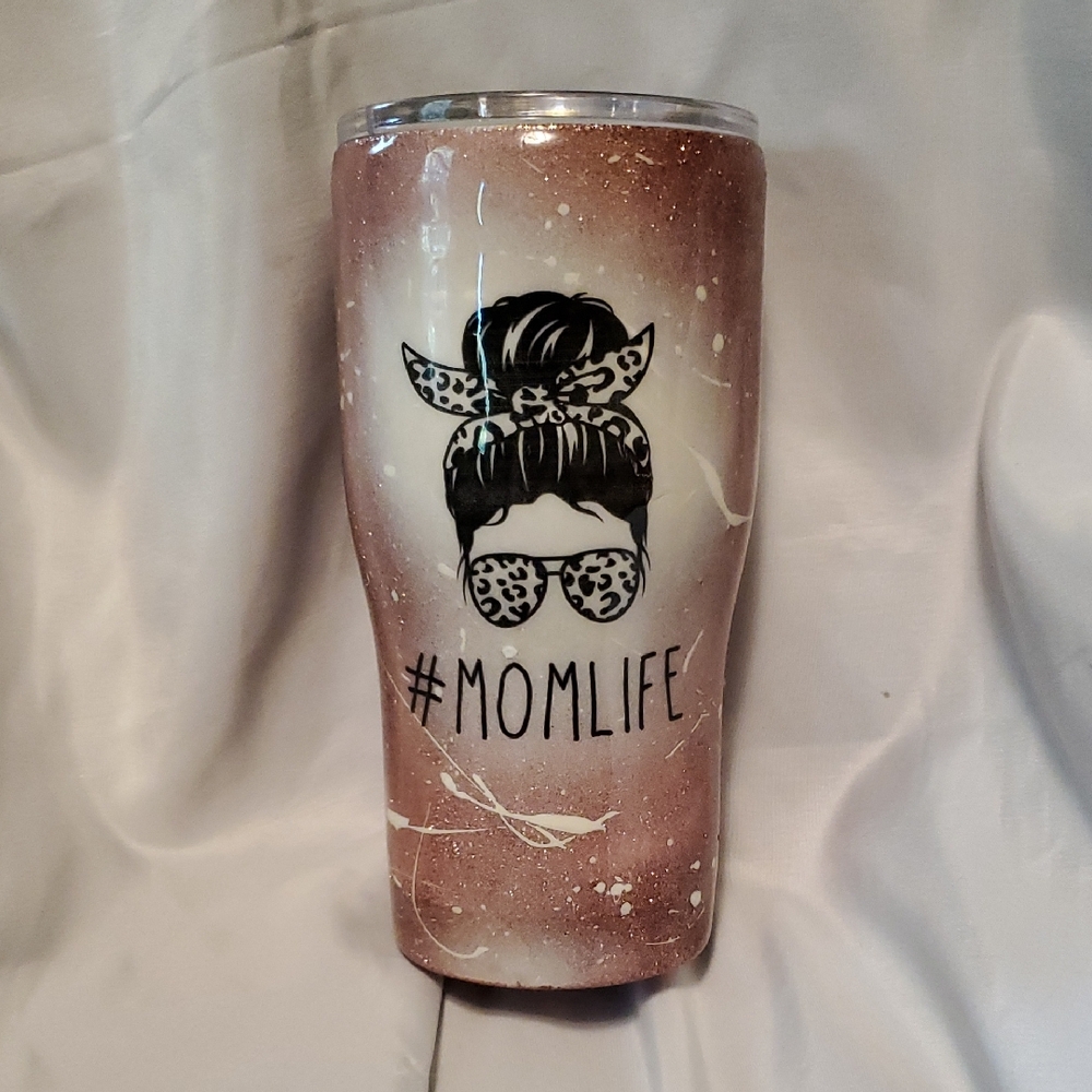 Rose Gold#MomLife Tumbler